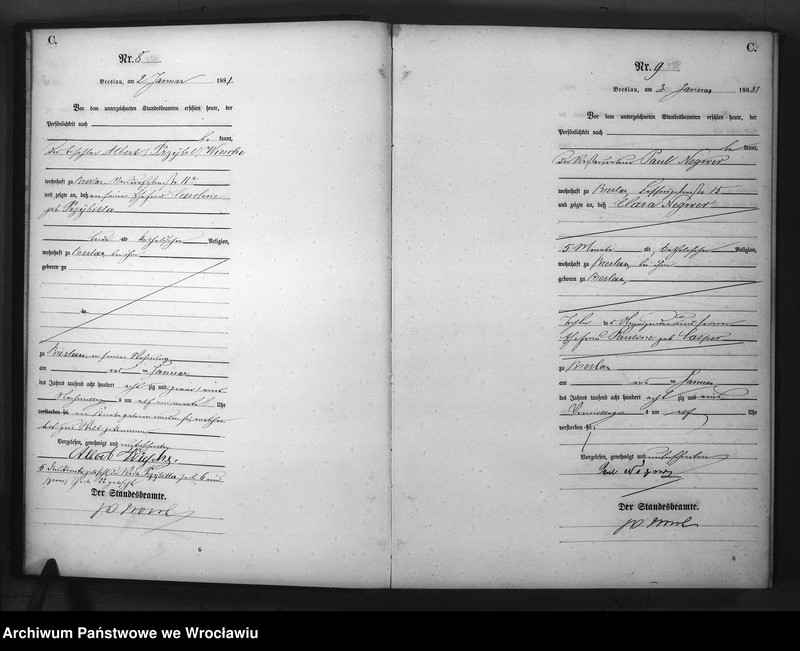 image.from.unit.number "Sterbe-Haupt-Register Breslau II 1881 Band 1"