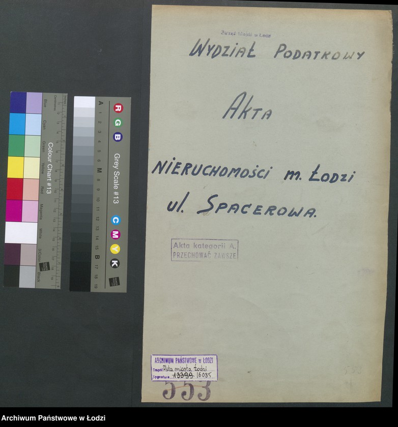 image.from.unit.number "Księga inwentarzowa nieruchomości m. Łodzi ul. Spacerowa"