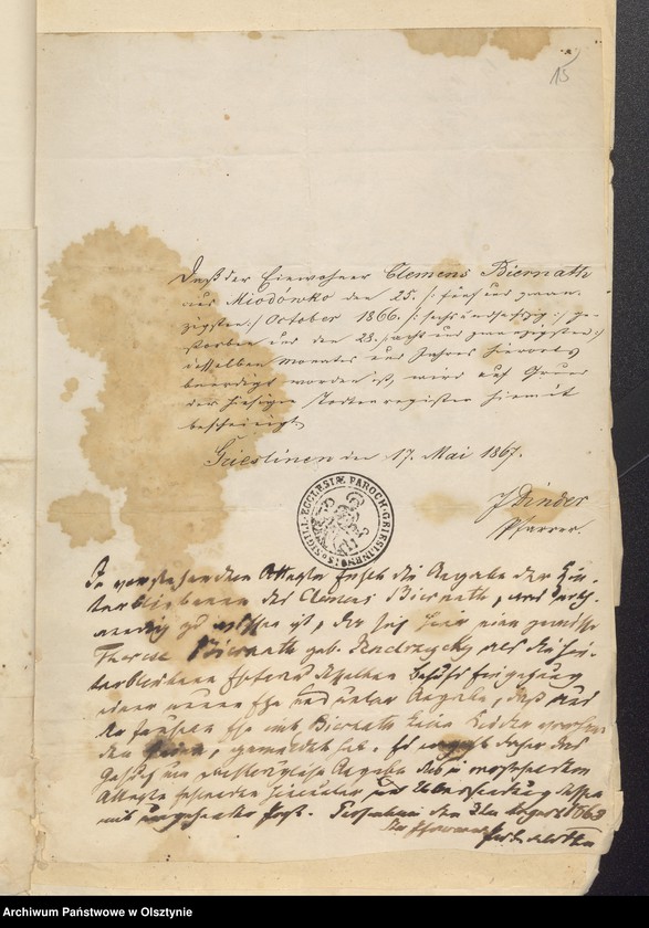 image.from.unit.number "[Świadectwa chrztu i śmierci, załączniki, także z r. 1888]"