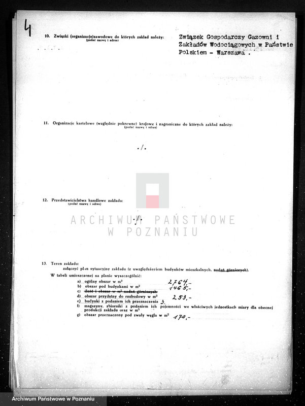 Obraz 8 z jednostki "Kwestionariusz Gazowni Miejskiej w Kościanie"