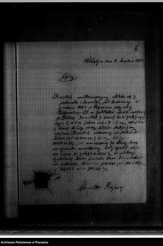 Obraz 10 z jednostki "Warsztat wulkanizacyjny St. Rajewicza w Wolsztynie nr woj. kotła 6504"