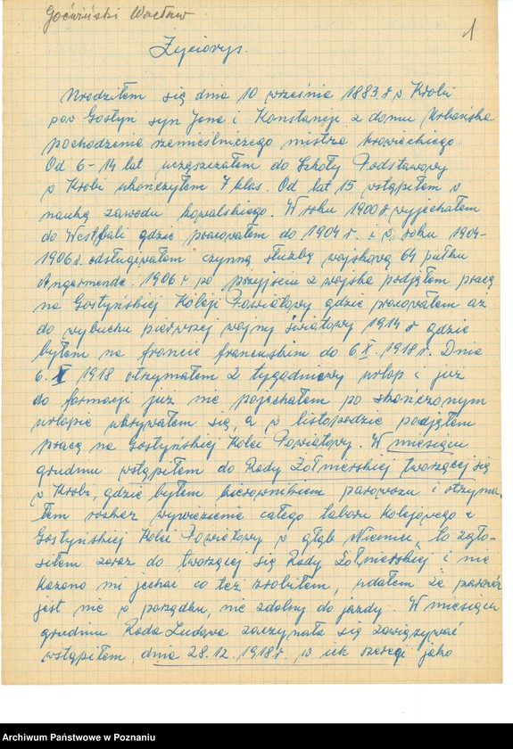 Obraz 15 z jednostki "Życiorysy powstańców wielkopolskich: G - tom lll /Goćwiński Wacław - Górski Marian/."