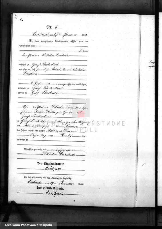image.from.unit.number "Sterbe-Neben-Register Standes-Amt Leubusch 1883"
