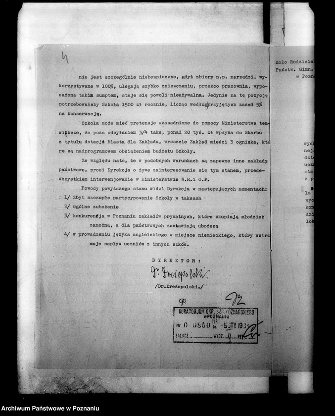 Obraz 8 z jednostki "Państwowe Gimnazjum imienia Bergera- Poznań [między innymi sprawozdanie z egzaminu dojrzałości eksternów]"