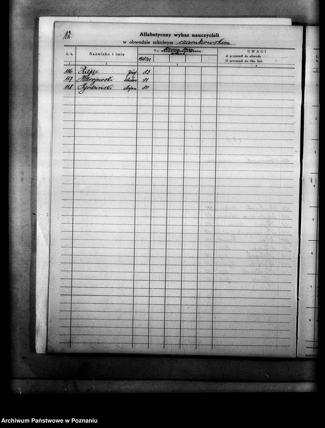 Obraz 17 z jednostki "Księga ewidencyjna szkół i etatów w powiecie czarnkowskim"
