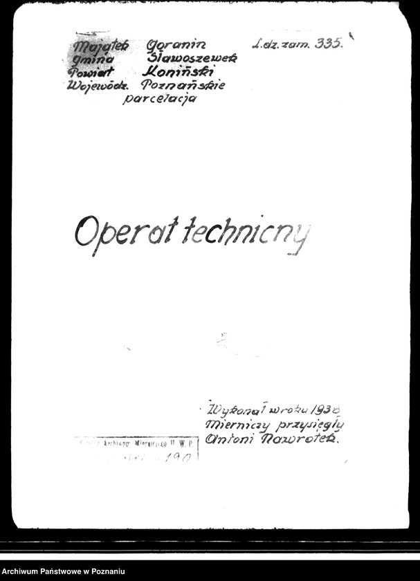 image.from.unit.number "Operat techniczny majątku Goranin powiatu konińskiego"
