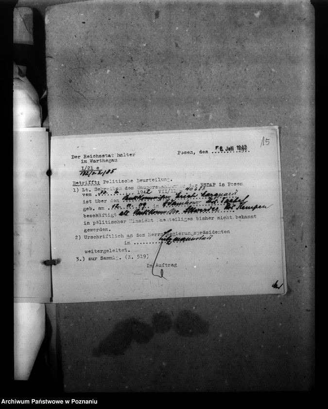 Obraz 20 z jednostki "Politische Beurteilungen der Angestellten"