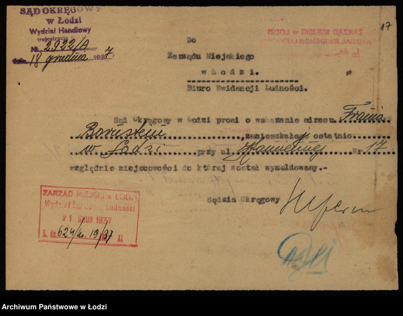 Obraz 19 z jednostki "Frania Bornstein i Szymon Baum – konfekcja męska i sprzedaż garderoby"