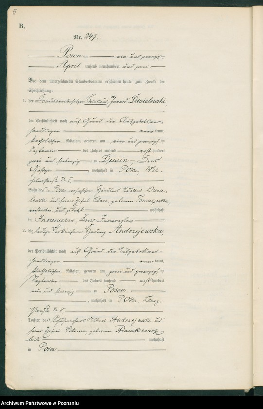 Obraz 9 z jednostki "Księga miejscowa małżeństw t. II"