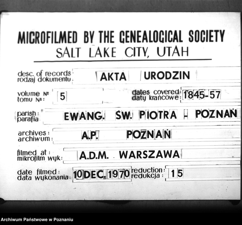 Obraz 1 z jednostki "Kirchenbuch Geborenen"