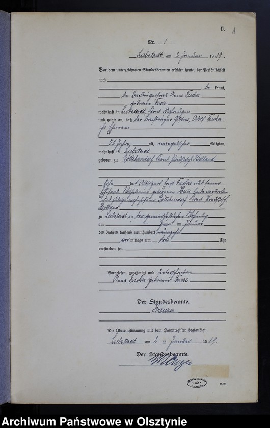 image.from.unit.number "Sterbe-Neben-Register Nr 1 - 43"