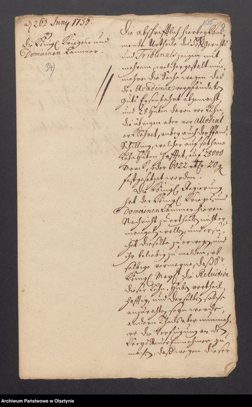 image.from.unit.number "Eisenbart [Eisenbarth], H. [Haupt] A. [Amt] Brandenburg [Pokarmin]. Acta das Gesuch der Universität um Niederschlagung des Allodificationscanons"