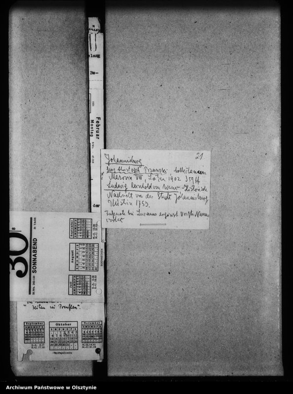 image.from.unit.number "Johannisburg, Schloss, Fort Lyck"