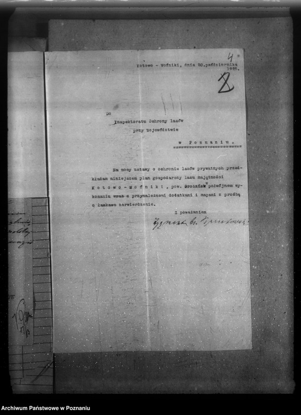 Obraz 8 z jednostki "Majętność leśna Kotowo-Wożniki powiat nowotomyski"