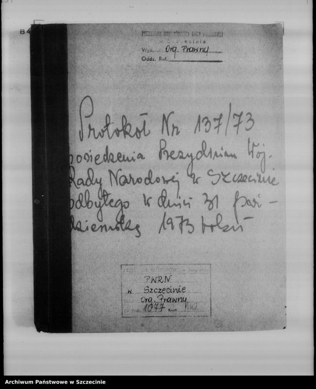 image.from.unit.number "Protokół posiedzenia Prezydium Wojewódzkiej Rady Narodowej  nr 137, miesiąc październik"