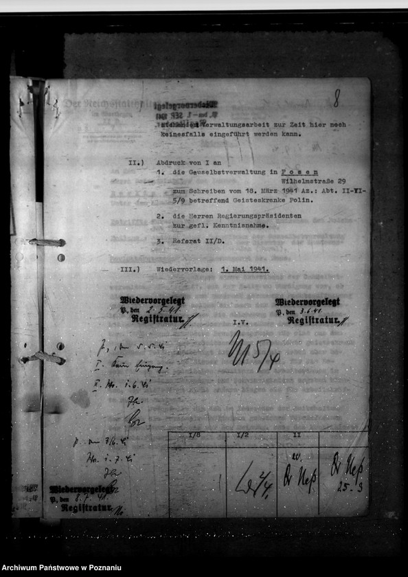 Obraz 13 z jednostki "Fürsorgerechtliche Beziehungen zu Fürsorgeträgern ausserhalb des Warthegaues"