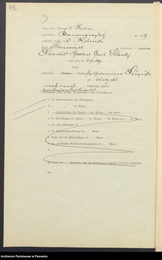 Obraz 14 z jednostki "[Dokumenty dostarczone przez narzeczonych do zawarcia związku małżeńskiego za 1902 rok. Tom XVII]"