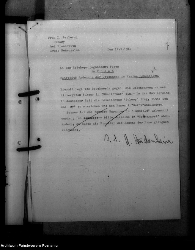 Obraz 13 z jednostki "Ortsnamenänderung Kreis Hohensalza"