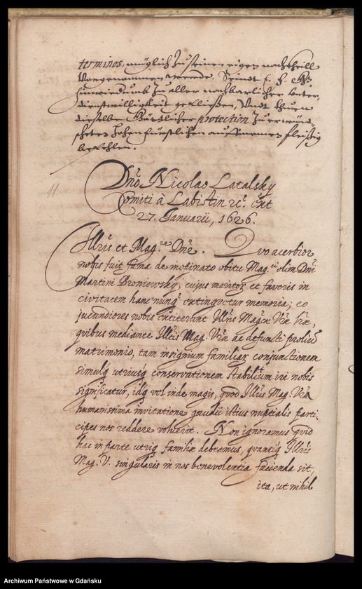 image.from.unit.number "Liber Missivarum Anni 1626 [na luźnych kartach regesty listów z okresu 8.I - 27.V]"