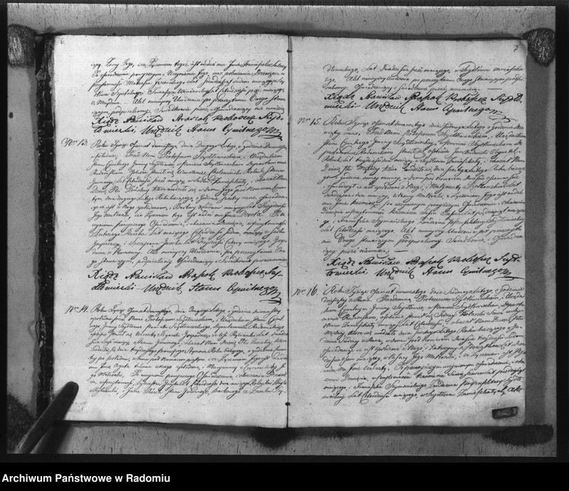 image.from.unit.number "Akta urzędnika stanu cywilnego gminy Szydłowiec z roku 1812"