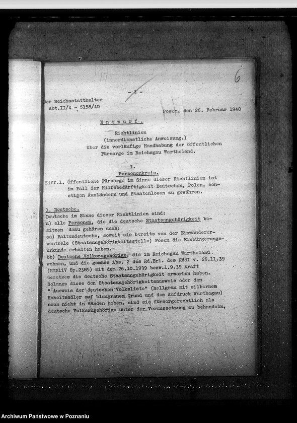 Obraz 10 z jednostki "Umsiedlerfürsorge für Wolyniendeutsche. Öffentliche Fürsorge im Wartheland - Deutsche, Polen"