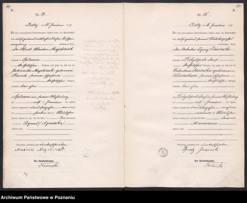 Obraz 10 z jednostki "Księga miejscowa urodzeń [Rejestr główny urodzeń]"