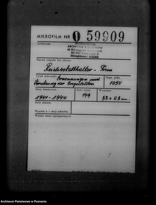 Obraz 2 z jednostki "Ernennungen und Versetzung der Angestellten"