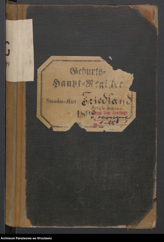 image.from.unit.number "Księga urodzeń USC Mieroszów (Friedland) 1899"