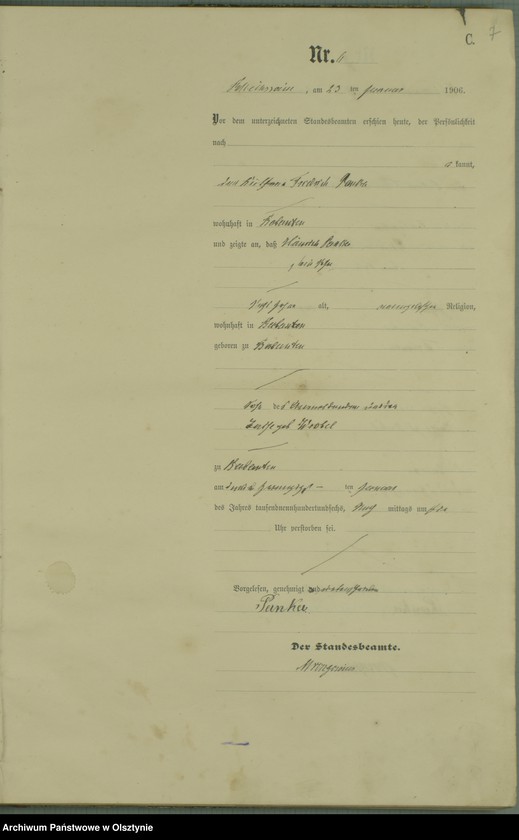 image.from.unit.number "Sterbe-Haupt-Register Nr 1 - 71"