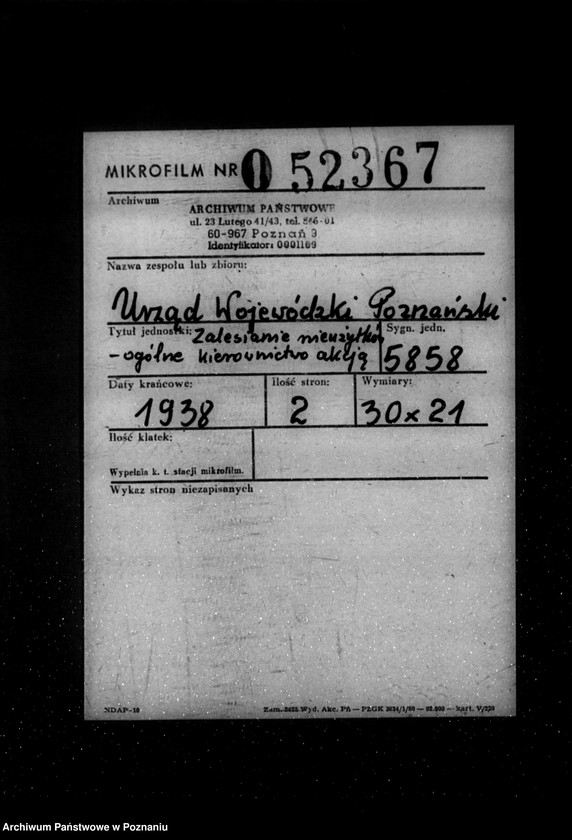 Obraz 2 z jednostki "/Zalesienie nieużytków ogólne kierownictwo akcją/"