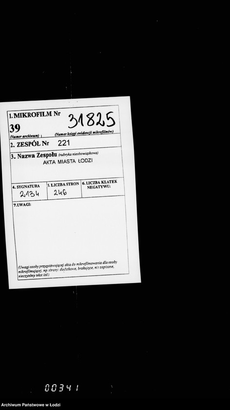 Obraz 2 z jednostki "O najme kvartir dlja okolotočnych nadziratelej lodzinskoj gorodskoj policji"