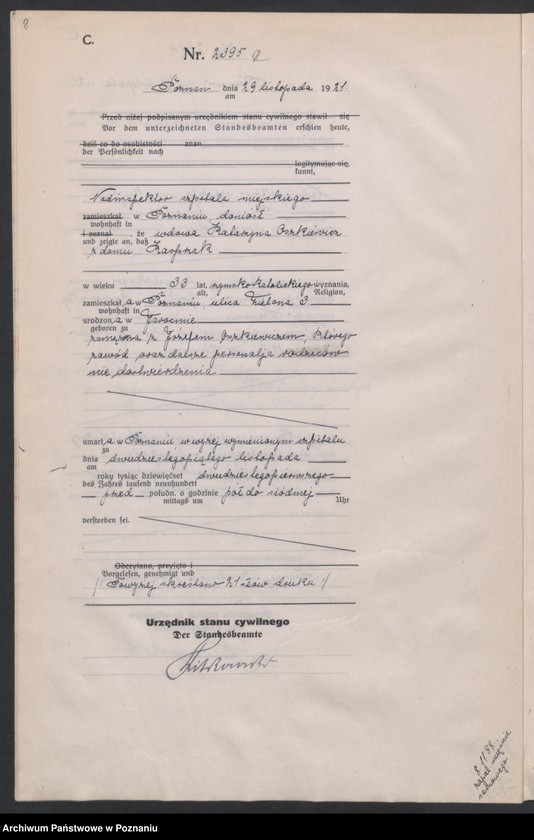 Obraz 10 z jednostki "Księga miejscowa zgonów tom V [Rejestr główny zgonów]"