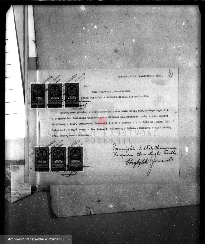 image.from.unit.number "Poznańskie zakłady chemiczne Poznań-Główna nr woj. 67 nr kotła 131"