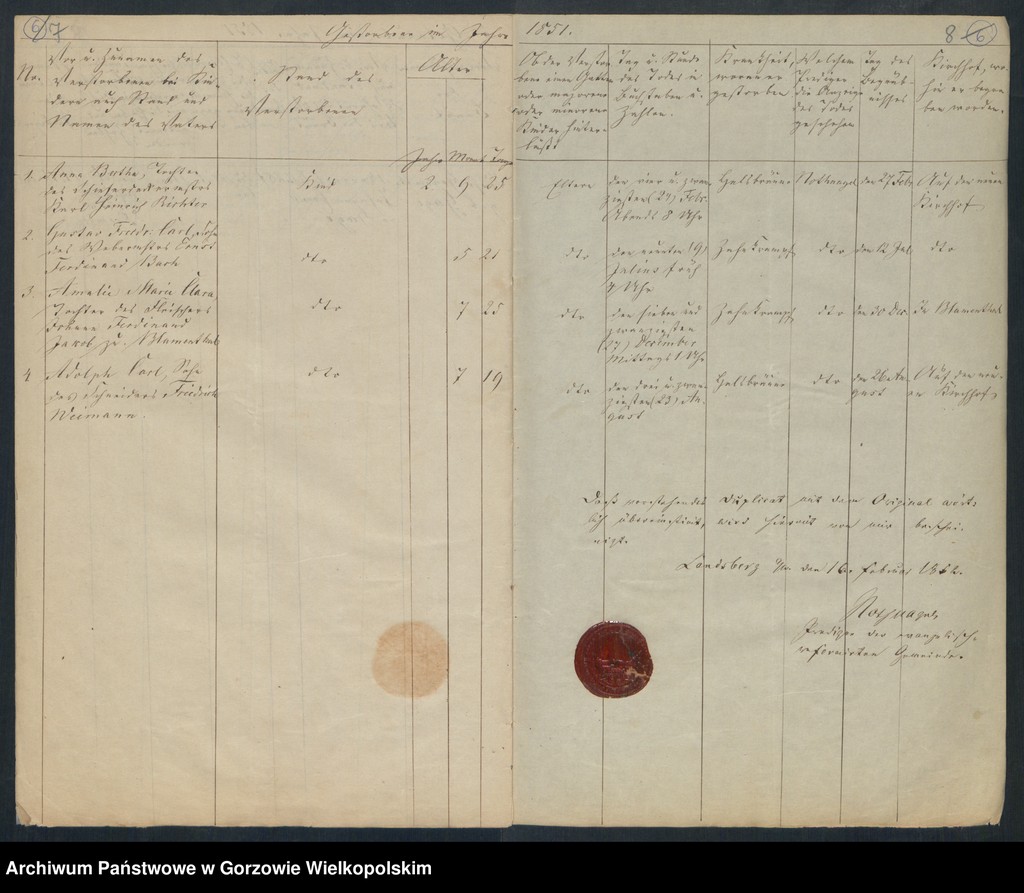 image.from.unit.number "Duplikate der Kirchenbücher Evangelisch-Reformierte Gemeinde, Zweiter Dragoner Regiment, Achtes Landwehr Regiment zu Landsberg an der Warthe"