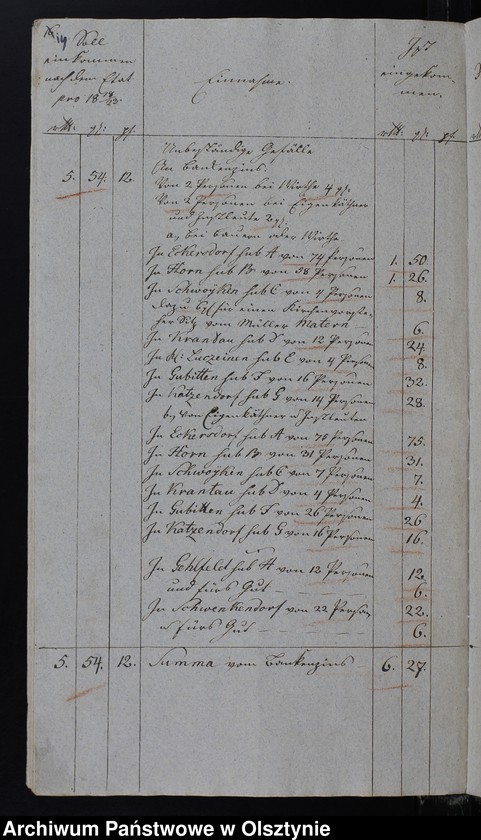 image.from.unit.number "Jahr Kirchen Rechnung des einfachen Real und Personal Decems, wie auch aller Einnahme und Ausgabe nebst BauRechnung"