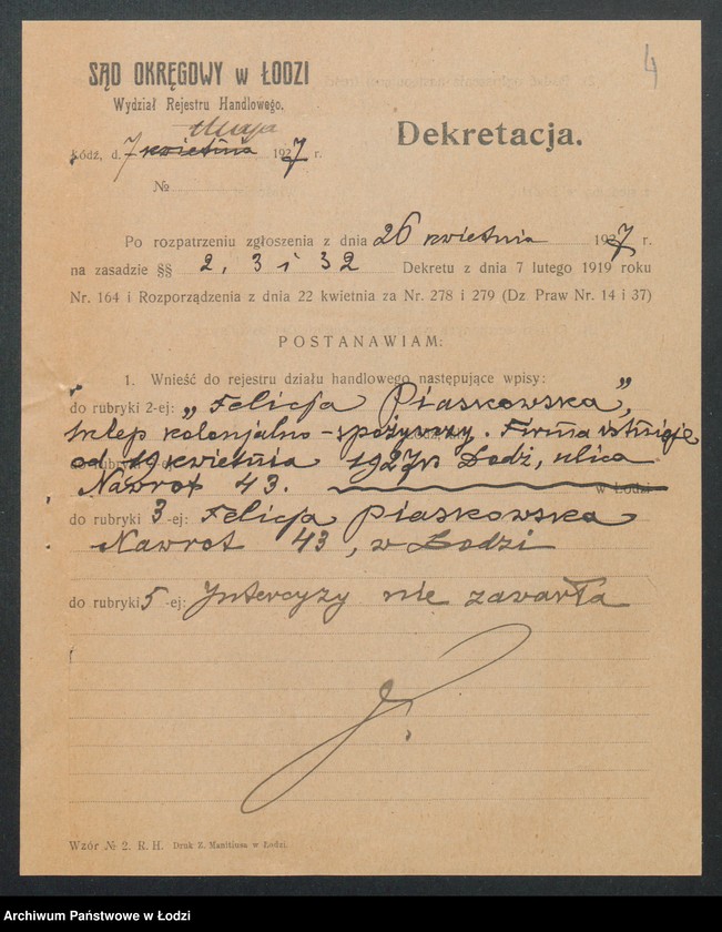 Obraz 6 z jednostki "Felicja Piaskowska- sklep kolonialno-spożywczy"