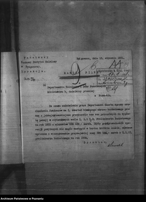 Obraz 19 z jednostki "Budżet - Państw. Naukowego Instytutu Rolniczego w Bydgoszczy rok 1921 - 1922"