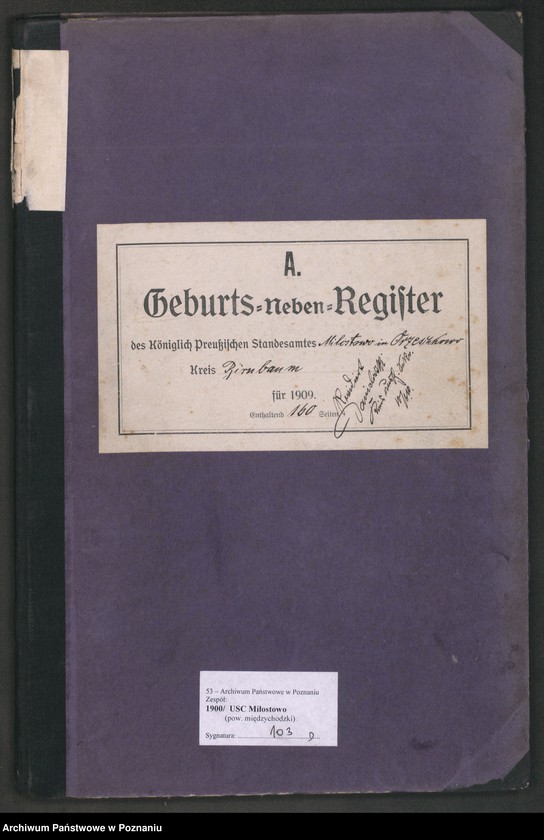 Obraz 2 z jednostki "Geburts-Neben-Register"