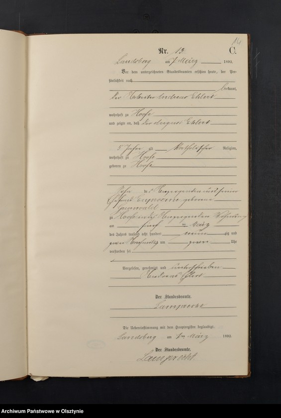 image.from.unit.number "Sterbe-Neben-Register Nr 1 - 77"