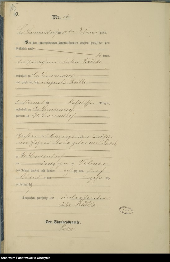 image.from.unit.number "Sterbe-haupt-Register Nr 1 - 101"