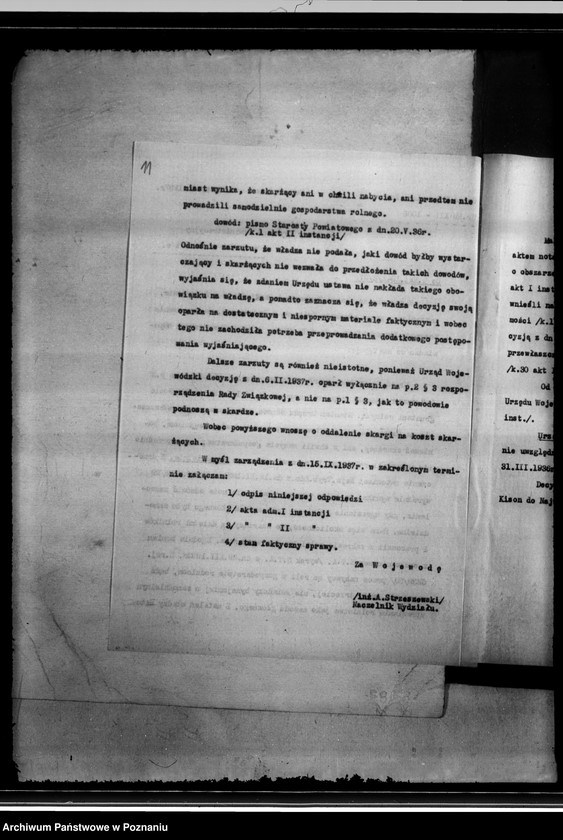 Obraz 15 z jednostki "Herbert i Maria Kisonowie Skarga do N.T.A. na decyzję Wojewody Poznańskiego z dnia 6.II.1937 r. odmowa na przewłaszczenie"