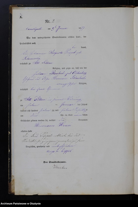 image.from.unit.number "Geburts-Haupt-Register Tom I,Nr 1 - 106"
