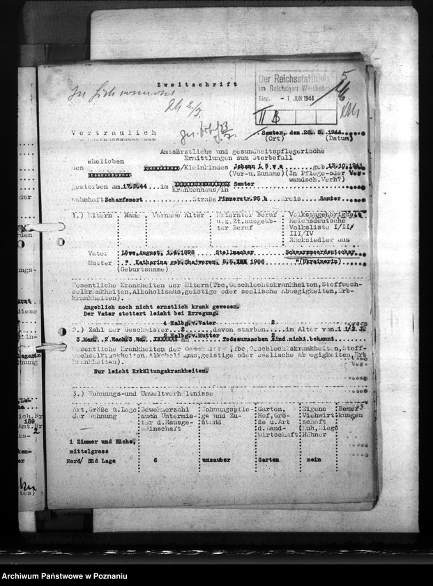 Obraz 9 z jednostki "Ermittelung zum Sterbefall von Säuglingen"