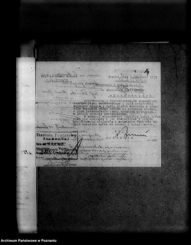 Obraz 18 z jednostki "Zatwierdzenie zakładu przemysłowego /olejarni, fabryk farb i pokostów/ J. Zabilskiego w Popowie powiat szamotulski"