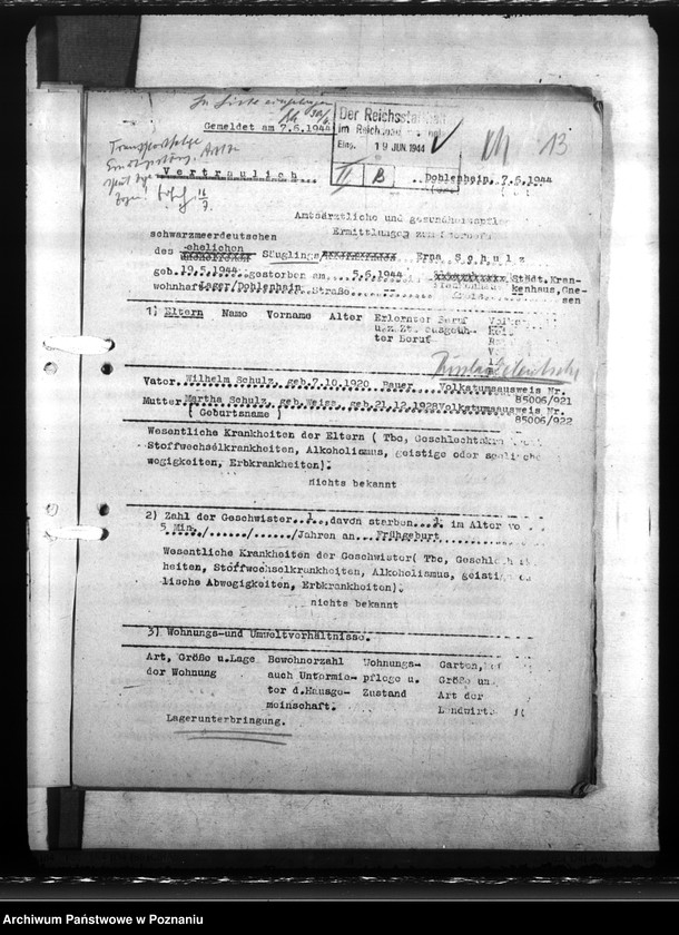 Obraz 18 z jednostki "Ermittelung der Säuglings - Sterbefälle"