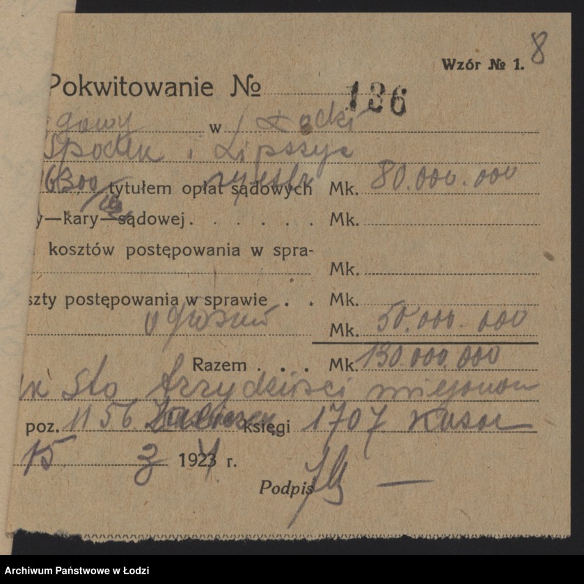 Obraz 10 z jednostki "Majer Spodek, Owsiej Lipszyc – prowadzenie interesów handlowych"