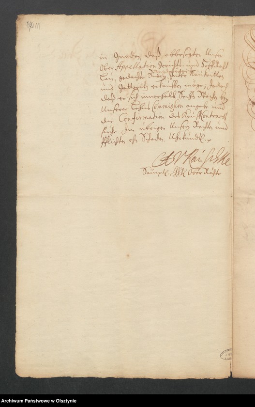 image.from.unit.number "Naukritten und Gatteritz, H. [Haupt] A. [Amt] Brandenburg [Pokarmin]. Acta den Consens zum Verkaufe durch den Ober=Appelations=Gerichts=Rath u Hauptamtmann zu Taplacken, Hans Albrecht v. [von] Kreytzen an den Ober=Appellationsgerichts=Rath Joh. [Johann] Philipp Lau"