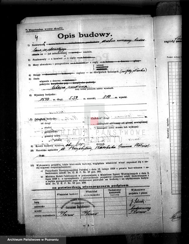 Obraz 8 z jednostki "Zatwierdzenie projektu urządzenia istniejącej fabryki papieru własność K. Świerkowski w Pleszewie"