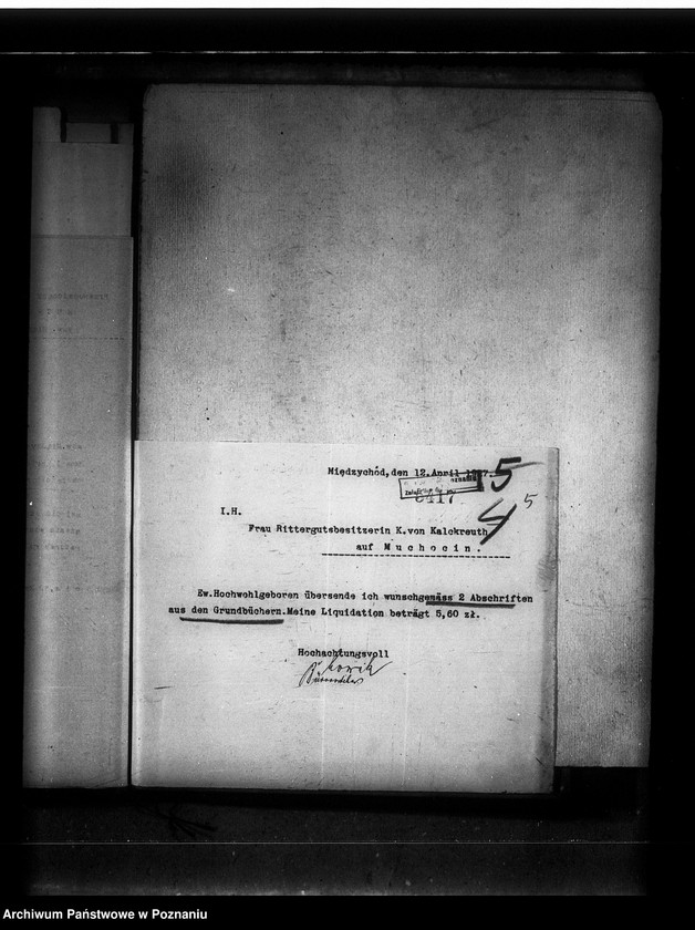 Obraz 9 z jednostki "Wyłączenie z art.. 4/5 ustawy o wykonaniu reformy rolnej z majątku Muchocin powiatu międzychodzkiego"