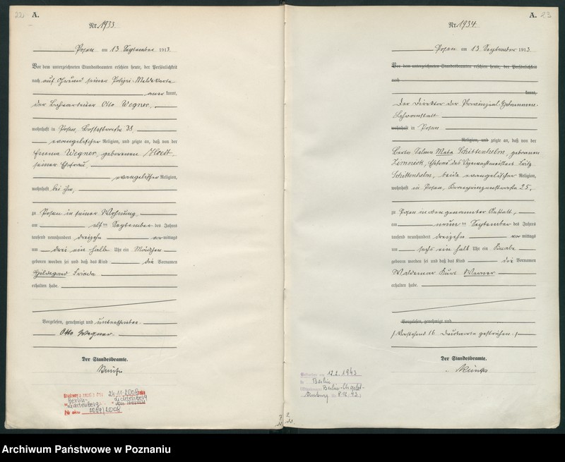 Obraz 14 z jednostki "Księga miejscowa urodzeń tom V [Rejestr główny urodzeń]"